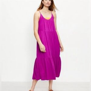 NWOT LOFT Tiered Midi Dress